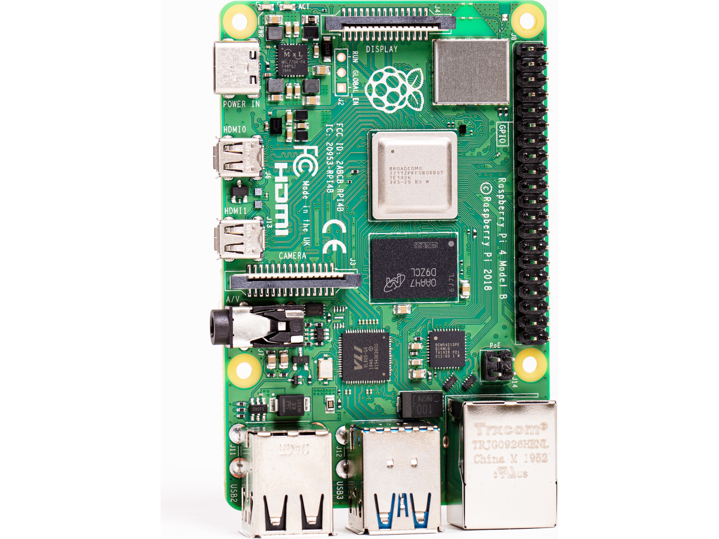 Raspberry Pi 4 Model B, 8GB RAM Integrerad CPU