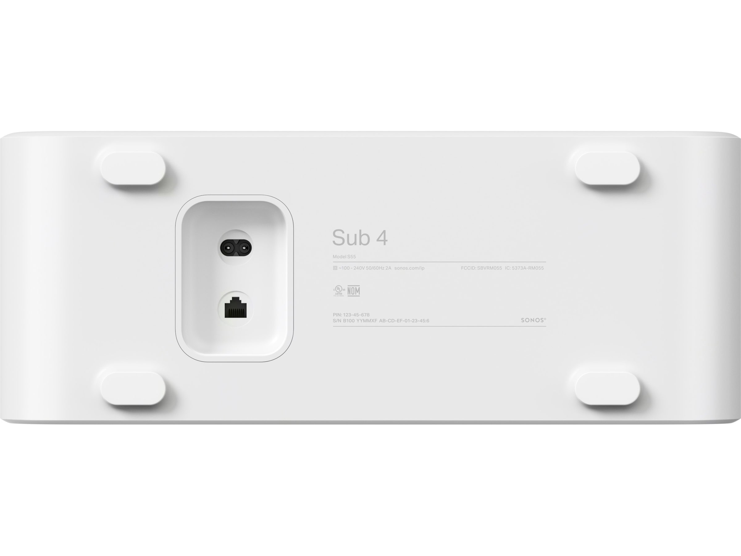 Sonos Sub 4 (vit) Subwoofer