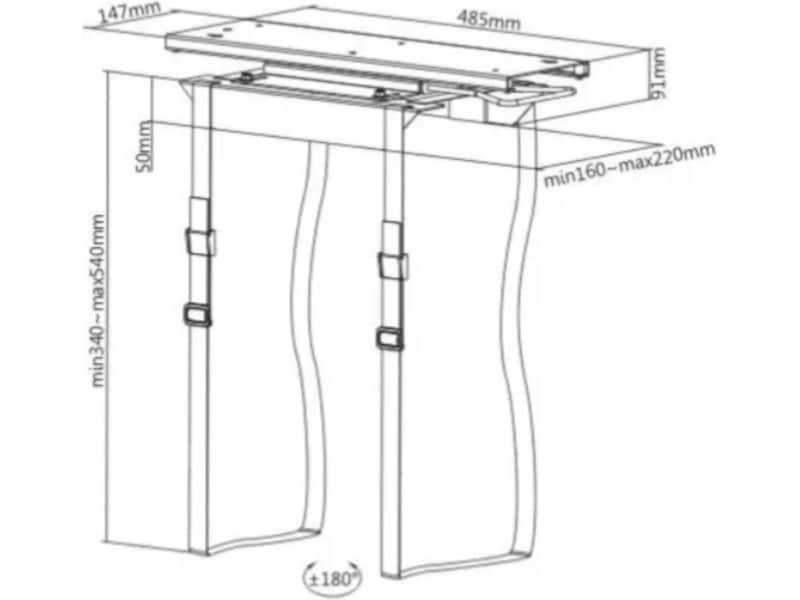 Kenson PC-upphängning 360 Väggfäste/vagnar/ upphängning
