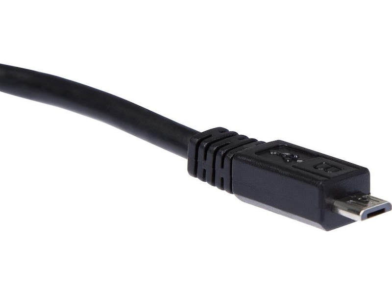 USB-A till USB Micro-B kabel 0,3m (svart) USB-kablar
