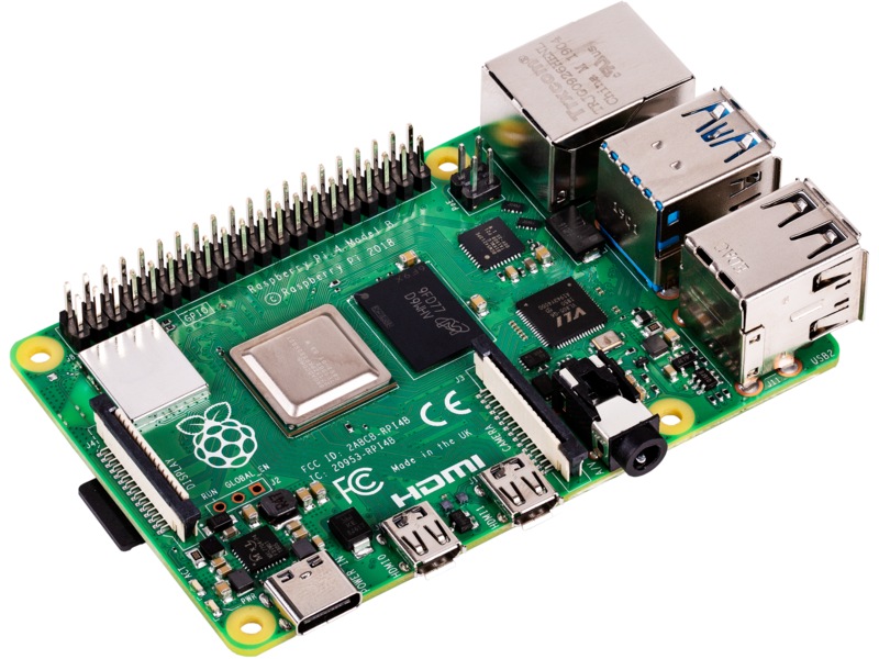 Raspberry Pi 4 Model B, 4GB RAM Integrerad CPU