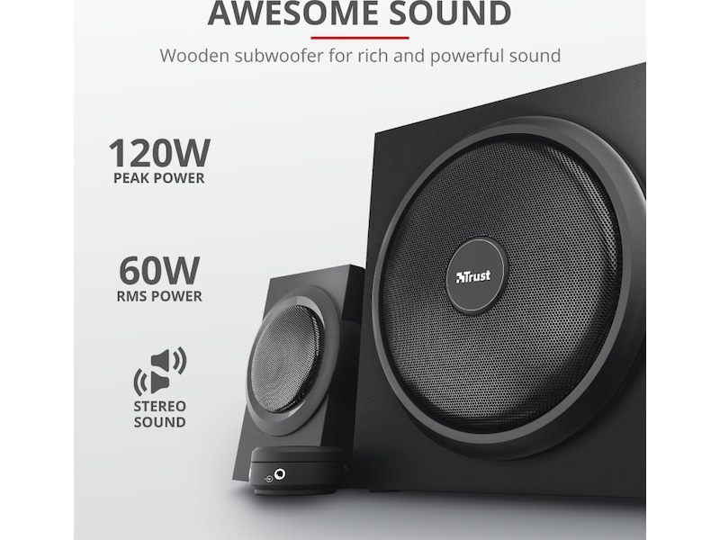 Trust Yuri 2.1 högtalare 2.1 Högtalare