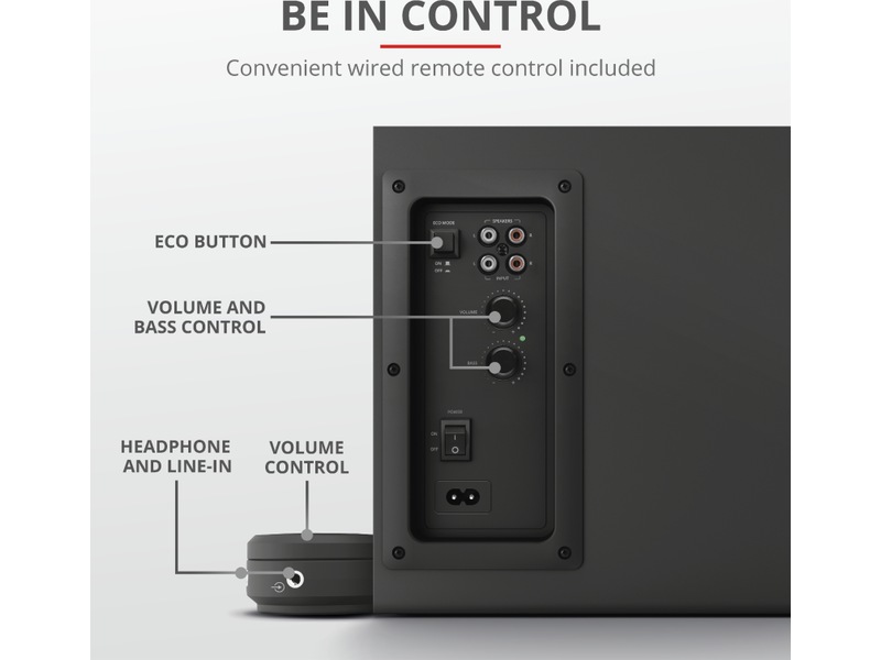 Trust Yuri 2.1 högtalare 2.1 Högtalare