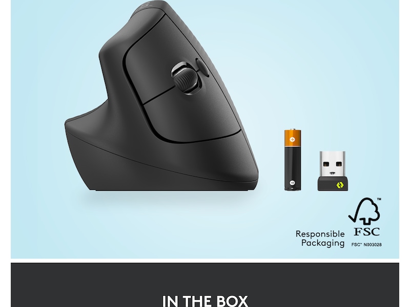 Logitech Lift Vertikal Vänster mus (graphite) Mus