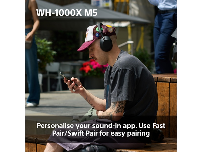 Sony WH-1000XM5 trådlösa hörlurar, Over-Ear (blå) Hörlurar