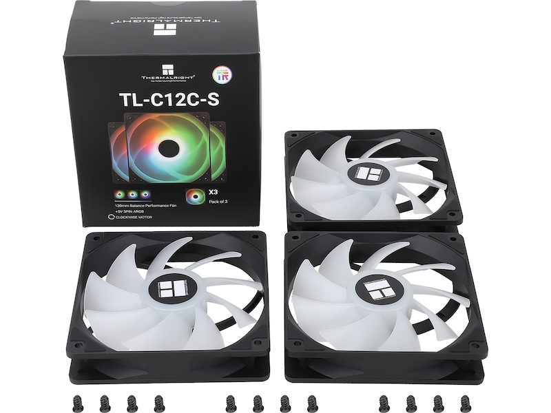 Thermalright TL-C12C-S ARGB 120mm Fläkt 3-Pack (svart) Fläkt