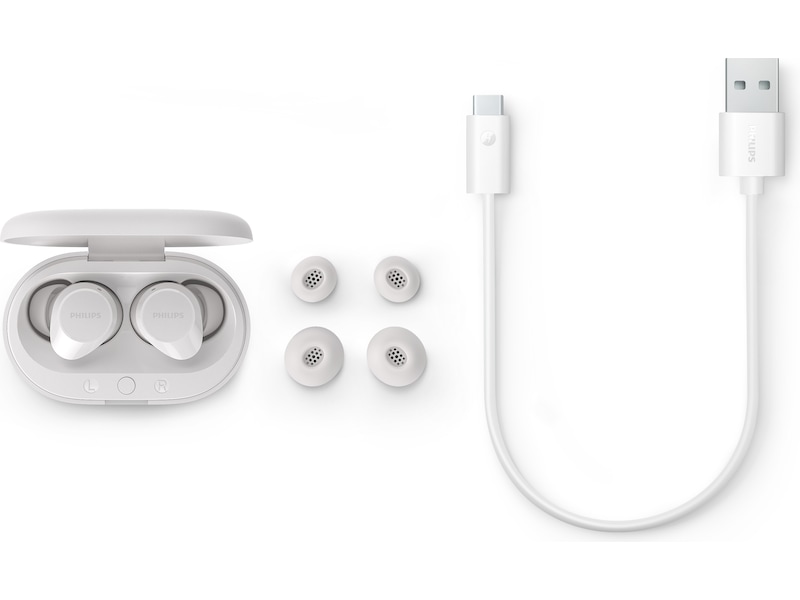 Philips TAT1209WT/00 TWS Trådlös hörlurar, In-Ear (vit) In-ear hörlurar