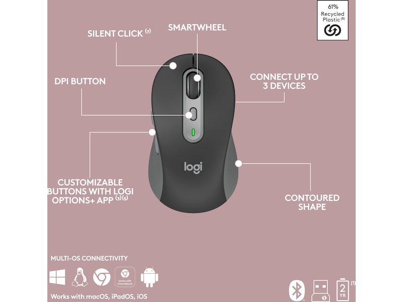 Logitech Signature Slim Combo MK950 (graphite) Mus & tangentbord -combo-paket
