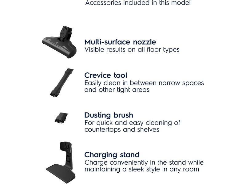 Electrolux Clean 500 sladdlös dammsugare (grå) Skaftdammsugare
