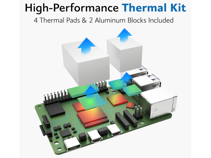 Akasa Pi-5 Pro Aluminium Case Tillbehör