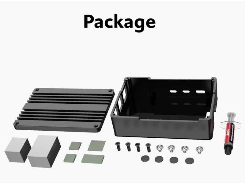 Akasa Pi-5 Pro Aluminium Case Tillbehör