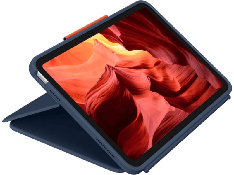 Logitech iPad 10,9" / 11" Rugged Combo 4 Tangentbordsfodral (blå) Tangentbord och pennor