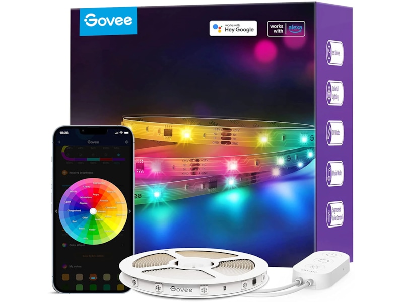 Govee RGB Smart Wi-Fi + Bluetooth LED Strip (2x5m) Led strips & underhållning