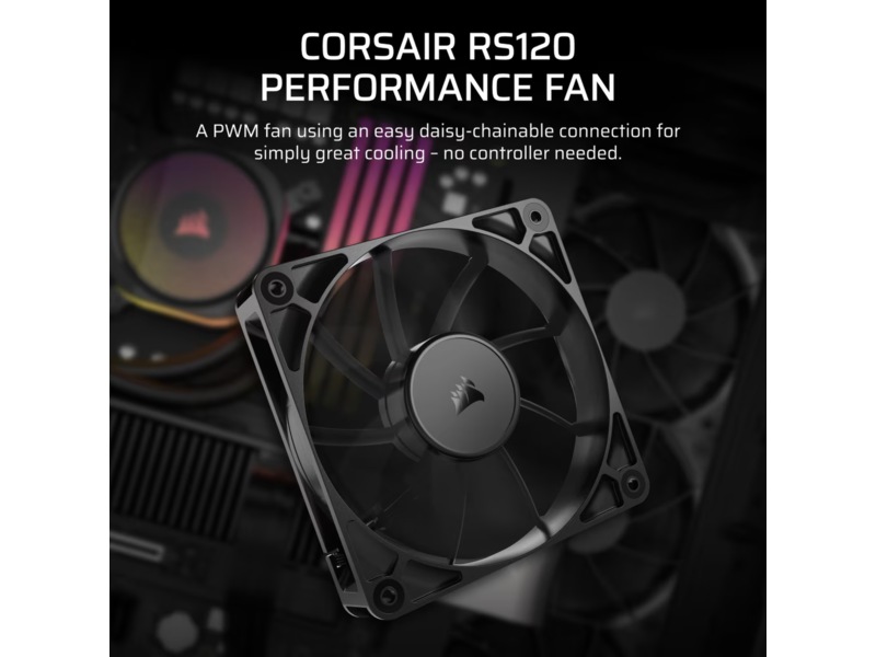 Corsair RS120 Fläkt (svart) Fläkt
