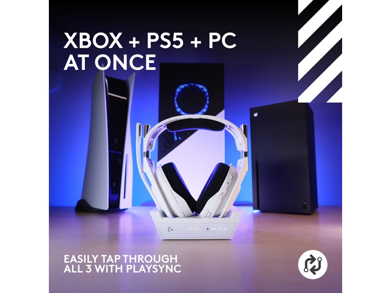 Astro A50 X LIGHTSPEED Trådlöst Gaming headset + batteriladdare (vit) -B-Grade Demo headset