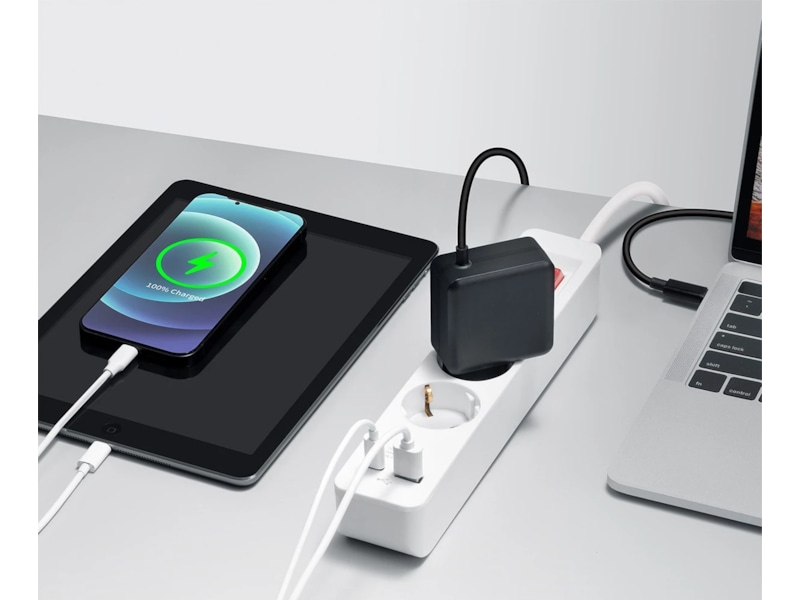 Andersson Strömförgrening 3x uttag och 2x USB 1,5m (vit) Förlängningskabel & förgrening