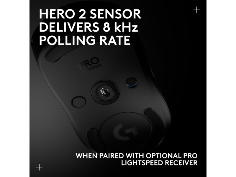 Logitech PRO 2 Lightspeed Trådlös Gamingmus (svart) Gamingmus