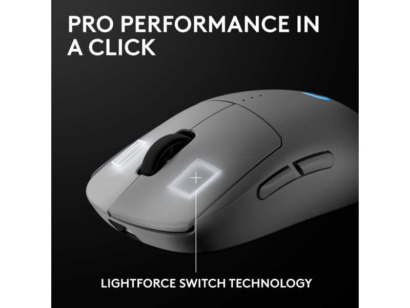 Logitech PRO 2 Lightspeed Trådlös Gamingmus (vit) Gamingmus