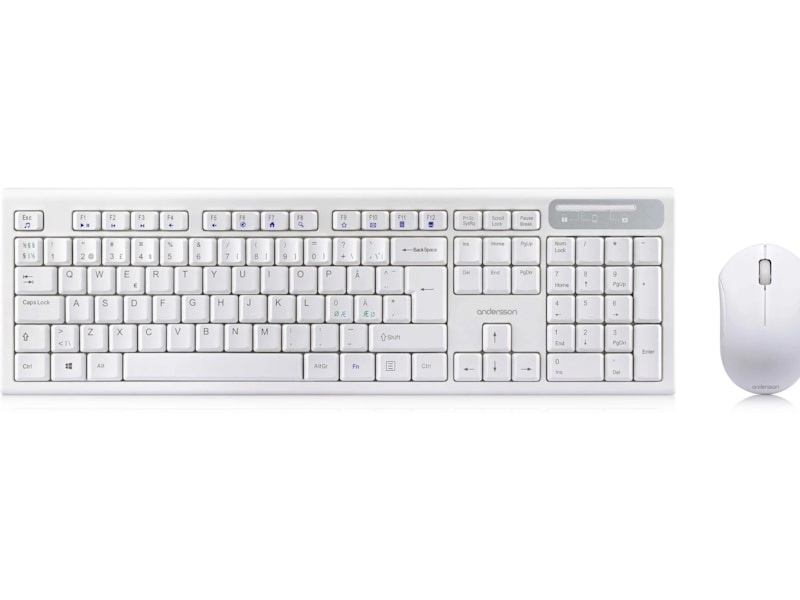 Andersson trådlöst tangentbord och mus med tysta knappar Mus & tangentbord -combo-paket