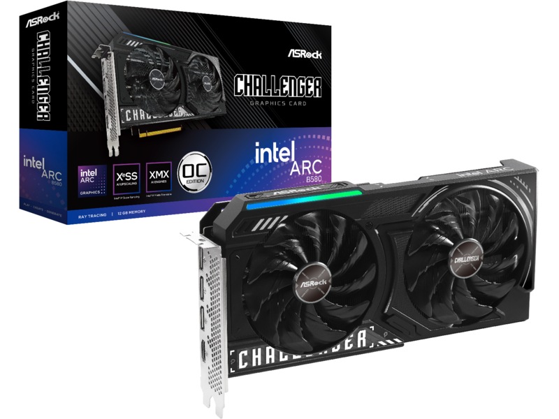 ASRock Intel Arc B580 Challenger OC Grafikkort
