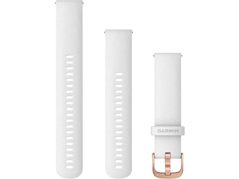 Garmin QuickRelease Silikonarmband 20mm (vit/roseguld) Armband