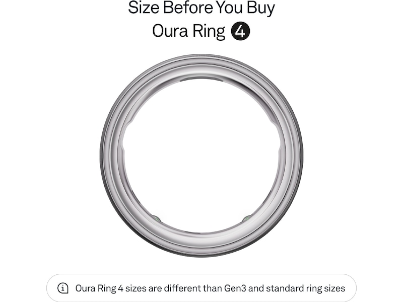 Oura Ring 4 Smart Ring str. 11 (borstad silver) Smart ring