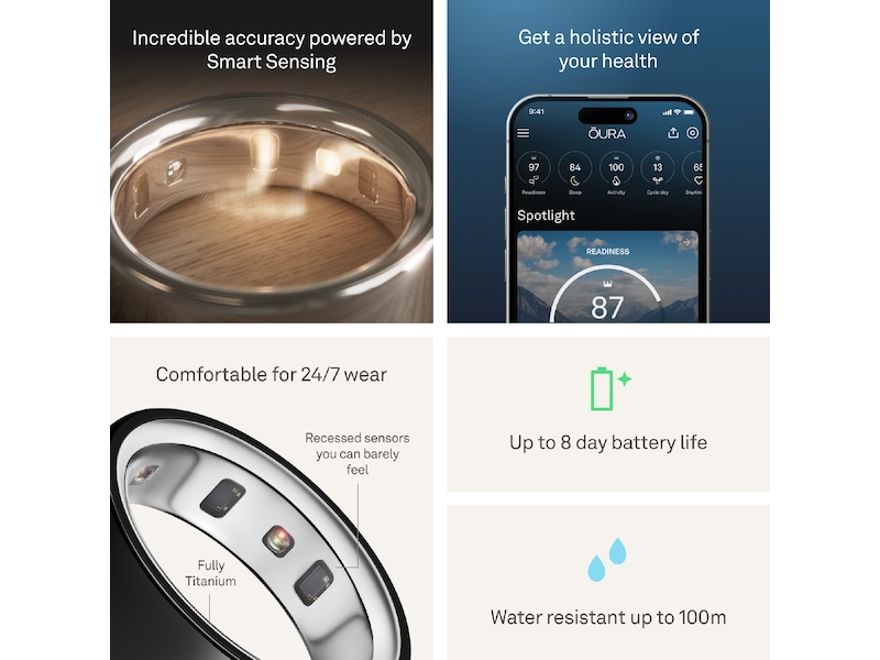 Oura Ring 4 Smart Ring str. 6 (svart) Smart ring