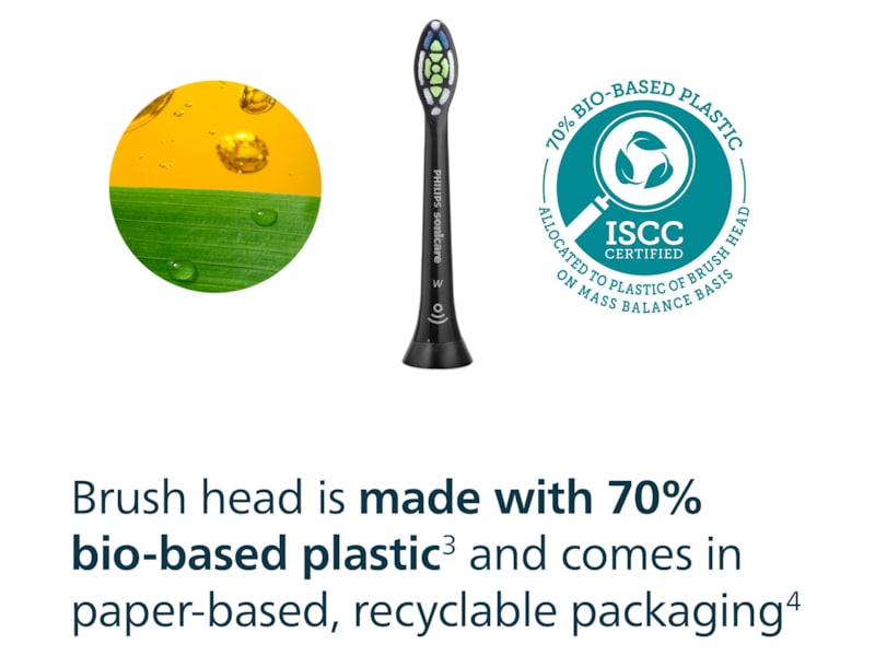 Philips Sonicare W2 Optimal White borsthuvuden (4 pack, svart) Tandborsthuvud