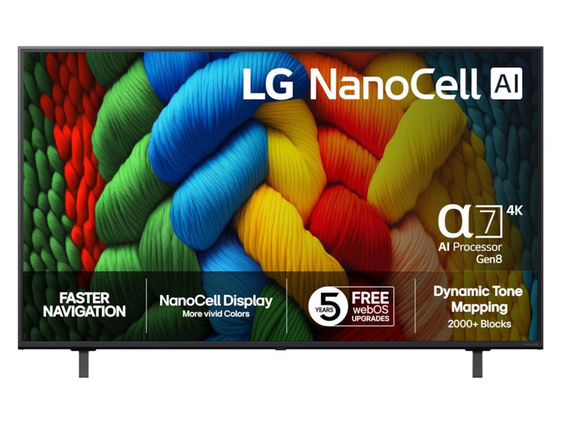 LG 50" NANO80 AI 4K NanoCell Smart TV (2025) 50 - 59 tums TV