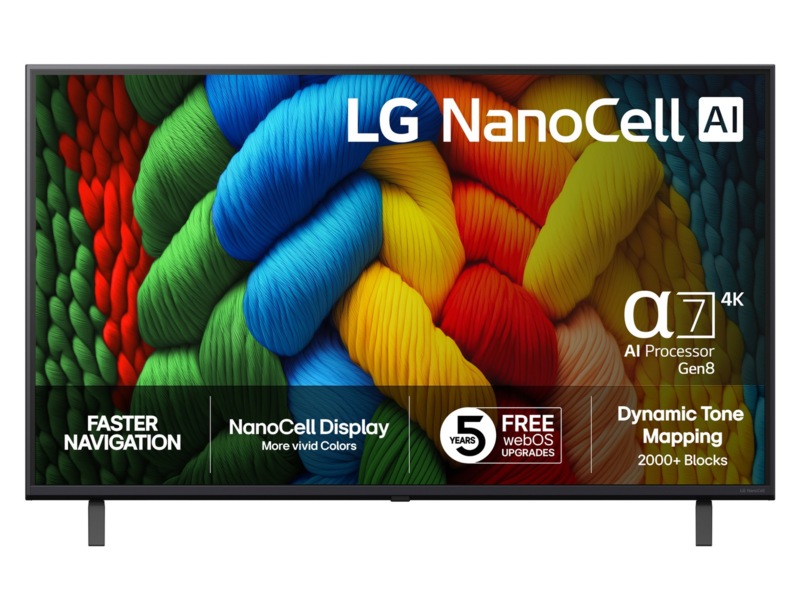 LG 43" NANO80 AI 4K NanoCell Smart TV (2025) 20 - 49 tums TV