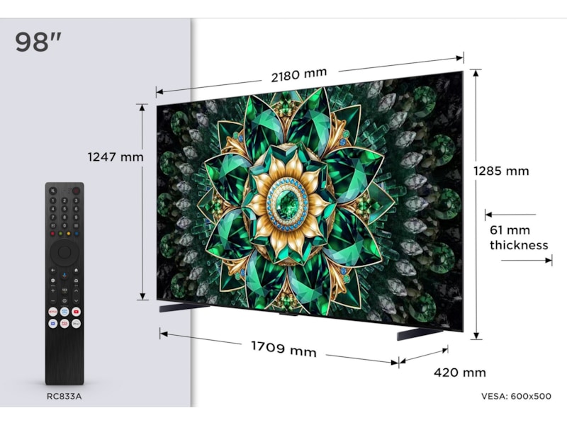 TCL 98" Q7C 4K QD-Mini LED Google TV Över 80 tums TV