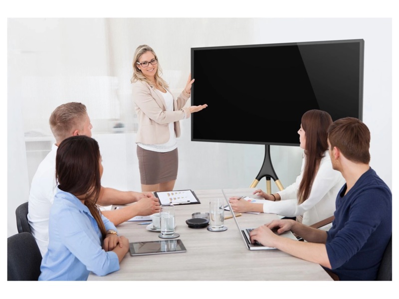 Andersson ATS Golvstativ till TV (svart/ek) Väggfäste & TV-stativ