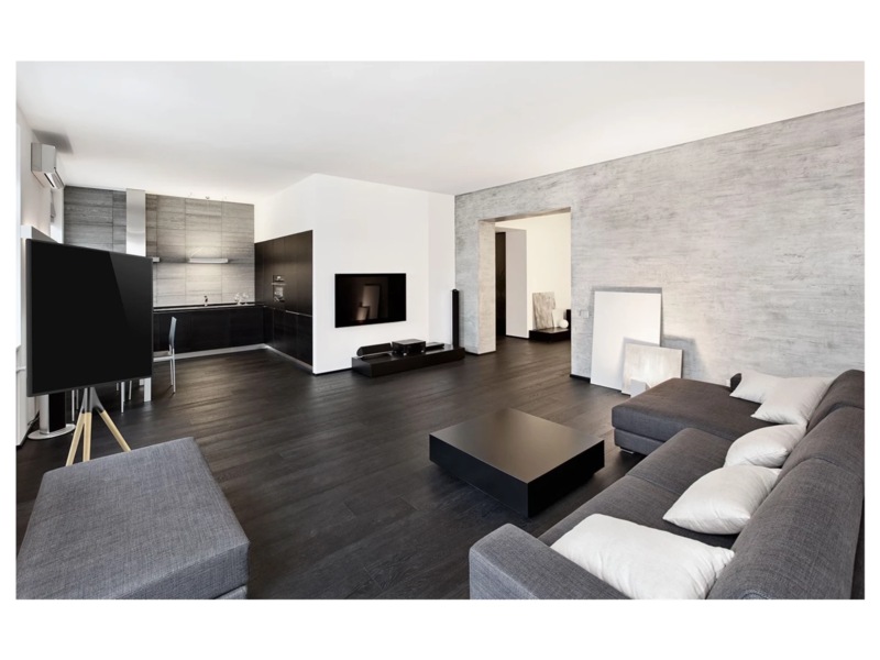 Andersson ATS Golvstativ till TV (svart/ek) Väggfäste & TV-stativ