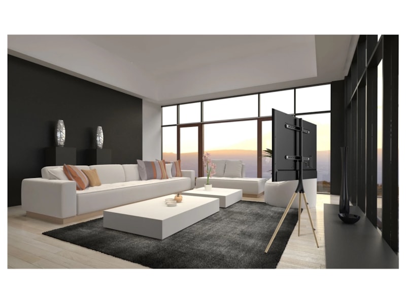 Andersson ATS Golvstativ till TV (svart/ek) Väggfäste & TV-stativ