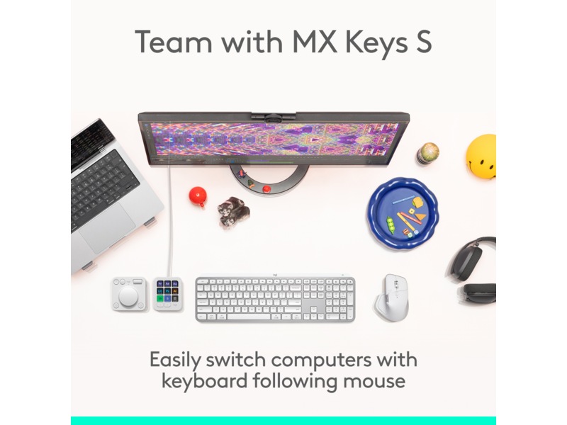 Logitech MX Master 4 Trådlös Ergonomisk Mus (ljusgrå) Mus