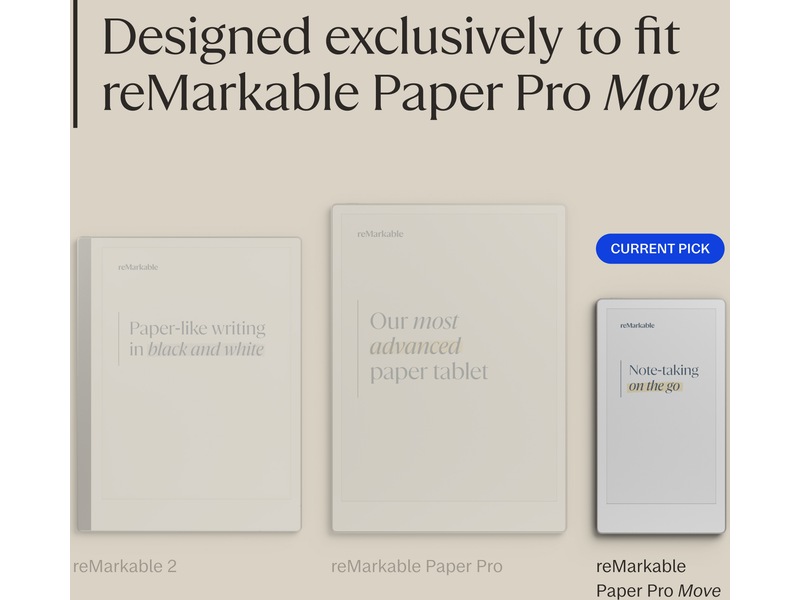 reMarkable Paper Pro Move Book Folio (burgunder) Tillbehör till digitala anteckningsblock