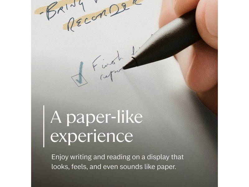 reMarkable Paper Pro Move 7,3" inkl. Marker Plus & Book Folio (svart skinn) Digitala anteckningsblock