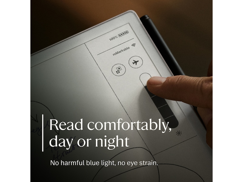 reMarkable Paper Pro Move 7,3" inkl. Marker Plus & Book Folio (svart skinn) Digitala anteckningsblock