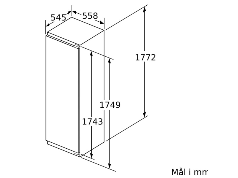 Siemens KI81RAFE1 IQ500 Integrerat Kylskåp Integrerad kyl