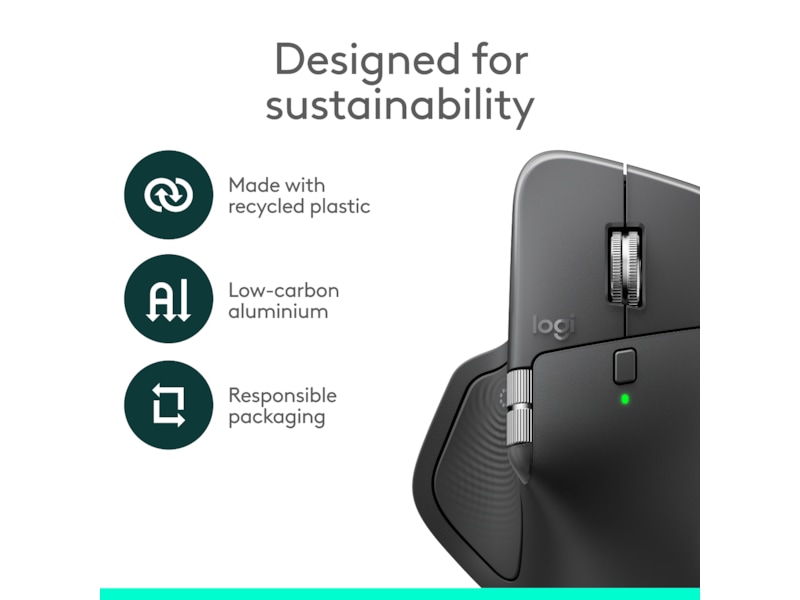 Logitech MX Master 4 for Business Trådlös Ergonomisk mus (grafitgrå) Mus