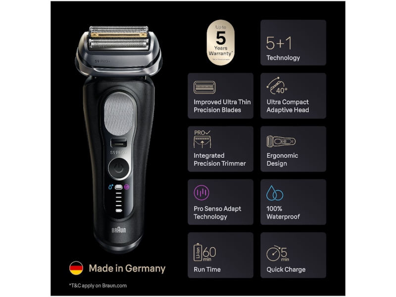 Braun Series 9 PRO+ Elektrisk Rakapparat 9660CC -B-Grade Demo träning & hälsa