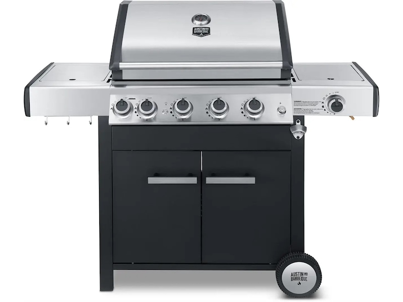 Austin and Barbeque Gasolgrill med flera brännare och funktioner Utomhusgrillar