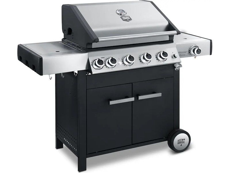 Austin and Barbeque Gasolgrill med flera brännare och funktioner Utomhusgrillar