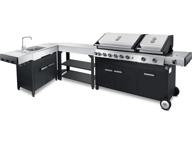 Austin and Barbeque Gasolgrill med 8 + 2 brännare & funktioner Utomhusgrillar
