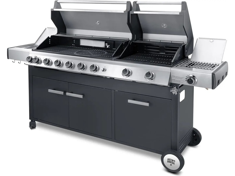 Austin and Barbeque Gasolgrill med 8 + 2 brännare & funktioner Utomhusgrillar