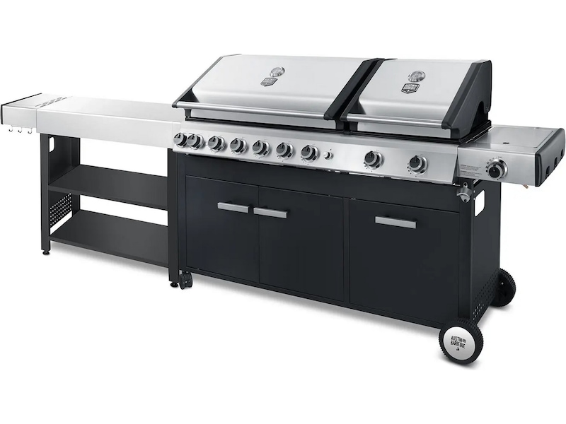 Austin and Barbeque Gasolgrill med 8 + 2 brännare & funktioner Utomhusgrillar