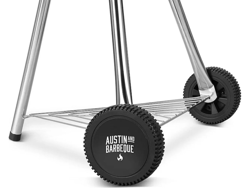 Austin and Barbeque Stor kolgrill med termometer i rostfritt stål Utomhusgrillar