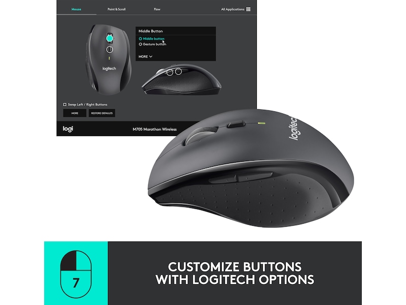 Logitech M705 Trådlös Mus Mus