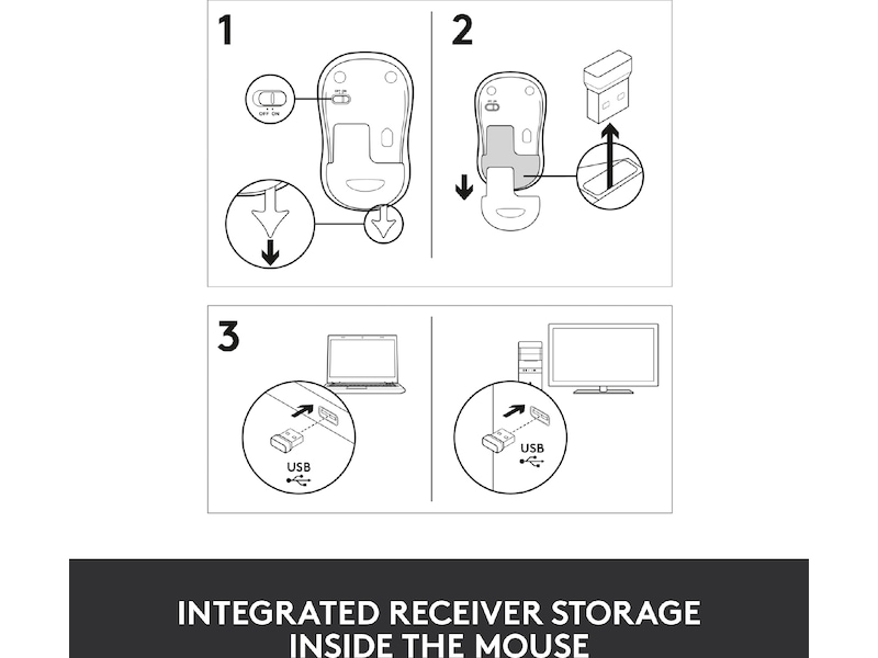 Logitech M185 Trådlös Mus Swift Grey Mus