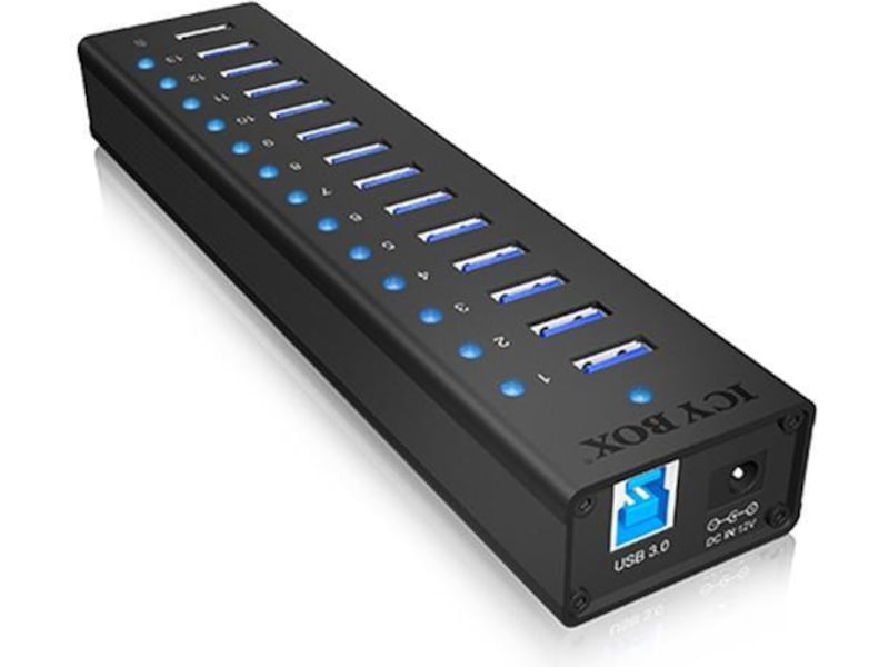 ICY BOX IB-AC6113 USB Hub/Port Dockningsstation och USB-hub